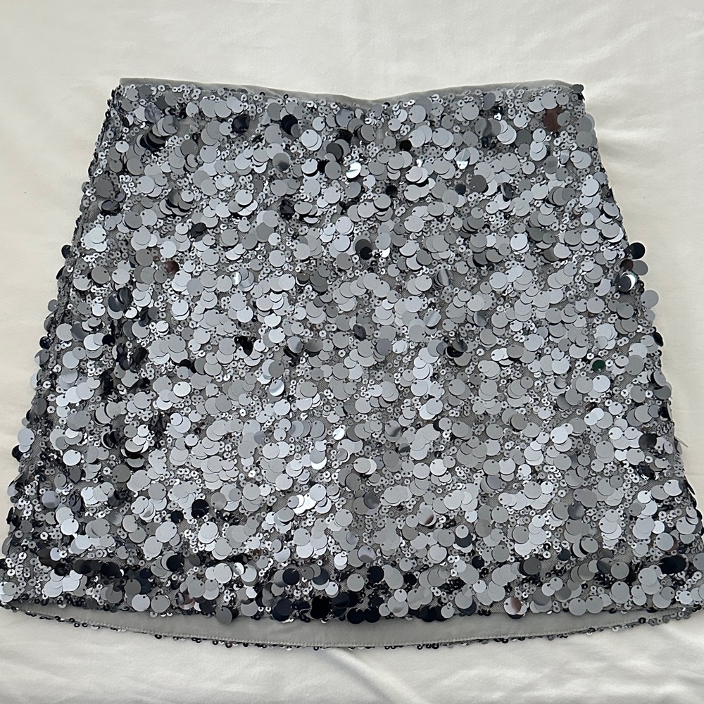 Abercrombie Silver Sequin Skirt